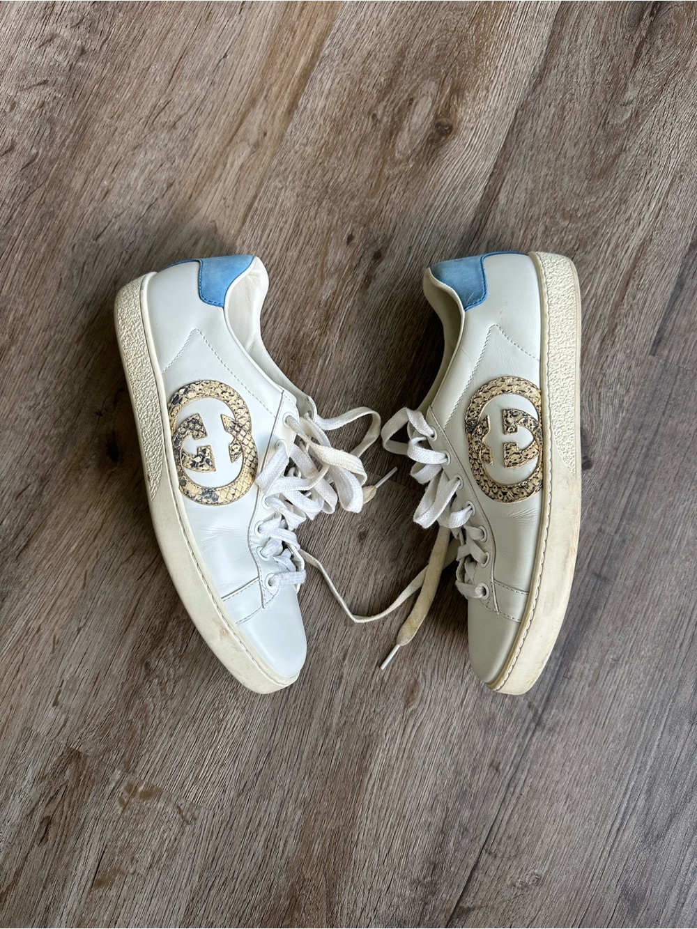 Gucci White Leather Sneakers